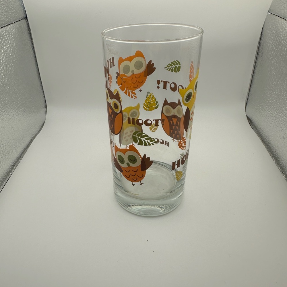 Owl Themed‎ Glass Tumbler